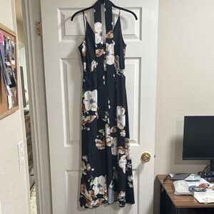 Floral Black Maxi Dress